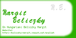 margit beliczky business card